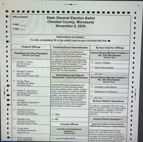 Sample Ballots from MNSOS Include Timing Marks and Lack "SAMPLE"